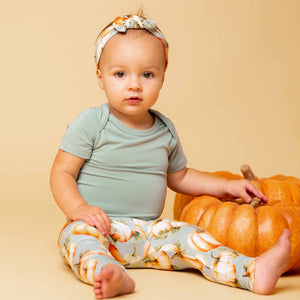 Baby Kids Bamboo Pajamas — Fall Era Bodysuit & Leggings Set — Image 1