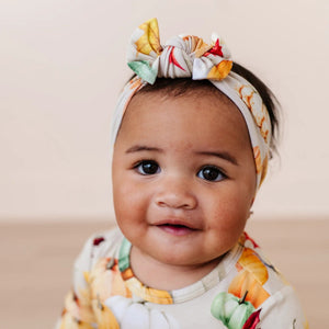 Baby Kids Bamboo Pajamas — Fall Or Nothing Headwrap — Image 1