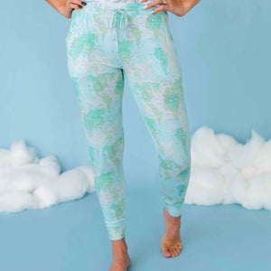 Baby Kids Bamboo Pajamas — For What It's Earth Women's Pants - Green — Image 1