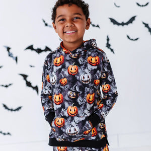 Baby Kids Bamboo Pajamas — Fright Club Hooded Jogger Set — Image 1