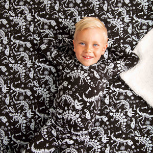 Baby Kids Bamboo Pajamas — Glow Extinct Bum Bum Blanket - Plush — Image 1