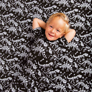 Baby Kids Bamboo Pajamas — Glow Extinct Bum Bum Blanket — Image 1