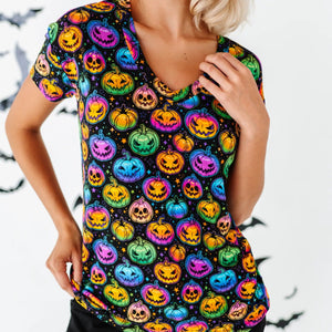 Baby Kids Bamboo Pajamas — Glow Hard or Glow Home Women's T-Shirt — Image 1