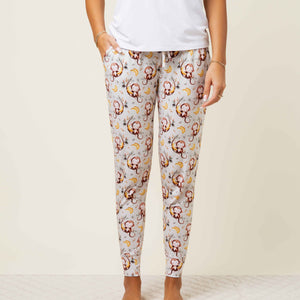 Baby Kids Bamboo Pajamas — Go Bananas Women's Pants — Image 1