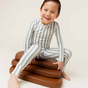 Baby Kids Bamboo Pajamas — Grow With The Flow Long Sleeve Pajama Set — Image 1