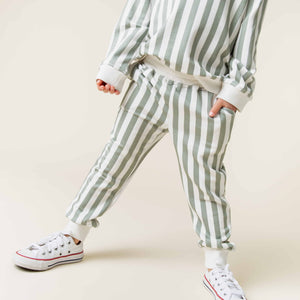 Baby Kids Bamboo Pajamas — Grow With The Flow Relaxed Fit Sweatpants — Image 1