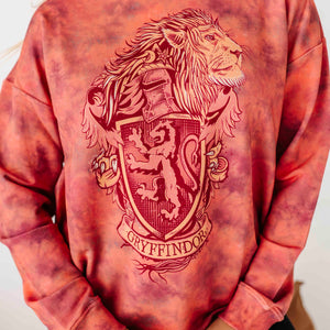 Baby Kids Bamboo Pajamas — Gryffindor Tie Dye Unisex Sweatshirt — Image 1