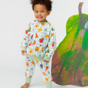 Baby Kids Bamboo Pajamas — The Very Hungry Caterpillar™ Relaxed Fit Jogger Set — Image 1