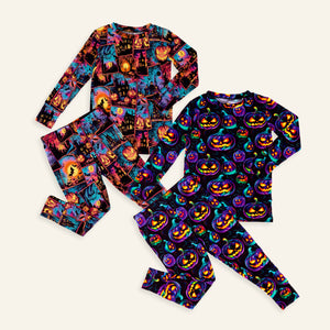 Baby Kids Bamboo Pajamas — Glow Getter & I Haunt It That Way Pajama Set Bundle — Image 1