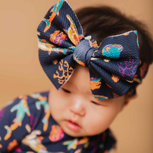 Baby Kids Bamboo Pajamas ā Hammer Time Biggie Bow ā Image 1