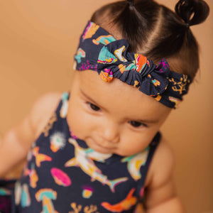 Baby Kids Bamboo Pajamas — Hammer Time Headwrap — Image 1
