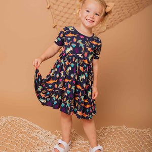 Baby Kids Bamboo Pajamas — Hammer Time Girls Dress — Image 1