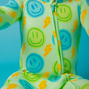 Baby Kids Bamboo Pajamas — Happy Surge Convertible Romper — Image 1