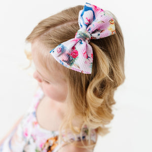 Baby Kids Bamboo Pajamas — Hay Girl, Hay Alligator Clip — Image 1