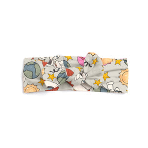 Baby Kids Bamboo Pajamas — No Space to Go Headwrap — Image 1