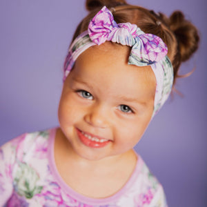 Baby Kids Bamboo Pajamas — You Had Me At Hydrangea Headwrap — Image 1