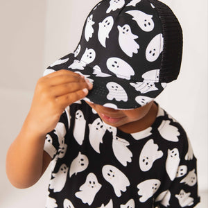 Baby Kids Bamboo Pajamas — Here Ghost Nothing Hat — Image 1