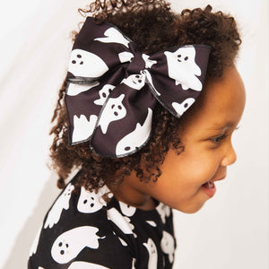 Baby Kids Bamboo Pajamas — Here Ghost Nothing Woven Alligator Clip — Image 1