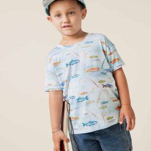 Baby Kids Bamboo Pajamas — Holy Carp T-Shirt — Image 1