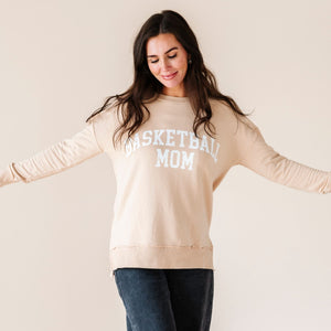 Baby Kids Bamboo Pajamas — Basketball Mom Crew Neck Sweatshirt — Image 1