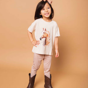 Baby Kids Bamboo Pajamas — Horse Graphic T-Shirt — Image 1
