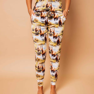 Baby Kids Bamboo Pajamas — Horse of Course Women's Pants — Image 1