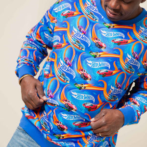 Baby Kids Bamboo Pajamas — Hot Wheels™ Full Throttle Adult Unisex Crew Neck Sweatshirt — Image 1