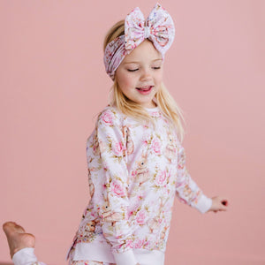 Baby Kids Bamboo Pajamas — Hunny Bunny Jogger Set — Image 1