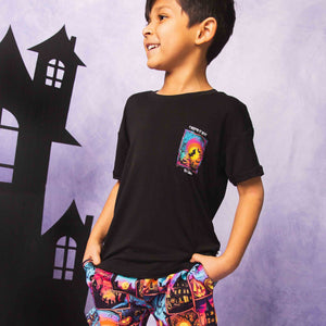 Baby Kids Bamboo Pajamas — I Haunt It That Way Short Sleeve T-Shirt & Shorts Set — Image 1