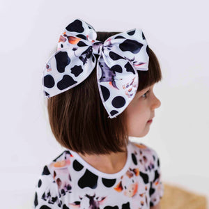 Baby Kids Bamboo Pajamas — In a Good Moo-D Woven Alligator Clip — Image 1