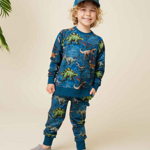 Baby Kids Bamboo Pajamas — Jurassic World™ Jogger Set — Image 1
