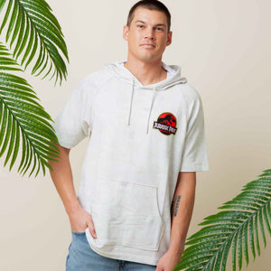 Baby Kids Bamboo Pajamas — Jurassic World™ Throwback Men's Short Sleeve Hoodie — Image 1