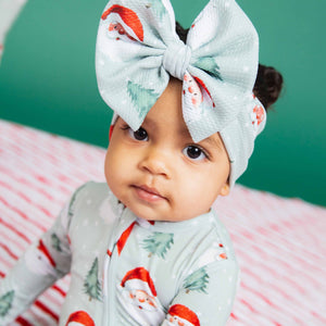 Baby Kids Bamboo Pajamas — Just BeClause Biggie Bow — Image 1