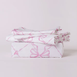 Baby Kids Bamboo Pajamas — Take A Bow Sheet Set — Image 1