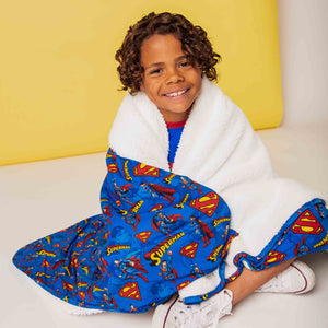 Baby Kids Bamboo Pajamas — SUPERMAN™ Kryptonite Crusher Bum Bum Blanket - Plush — Image 1