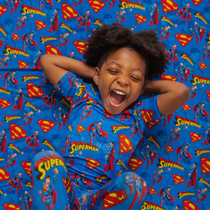 Baby Kids Bamboo Pajamas — SUPERMAN™ Kryptonite Crusher Bum Bum Blanket — Image 1
