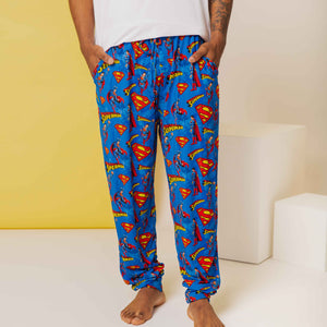 Baby Kids Bamboo Pajamas — SUPERMAN™ Kryptonite Crusher Men's Pants — Image 1