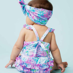 Baby Kids Bamboo Pajamas — Lei'd Back Bubble Romper — Image 1