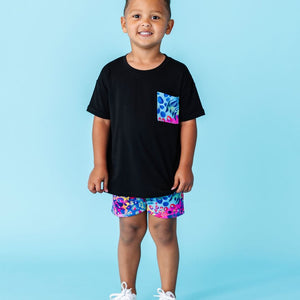 Baby Kids Bamboo Pajamas — Let’s Get Wild T-Shirt & Shorts Set — Image 1