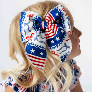 Baby Kids Bamboo Pajamas — Liberty Belle Woven Alligator Clip — Image 1