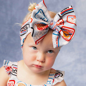Baby Kids Bamboo Pajamas β Lil' Patch of America Biggie Bow β Image 1