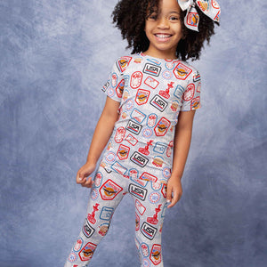 Baby Kids Bamboo Pajamas β Lil' Patch of America Short Sleeve Pajama Set β Image 1