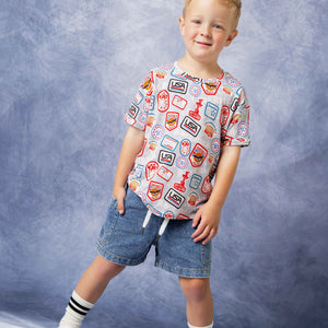Baby Kids Bamboo Pajamas β Lil' Patch of America T-Shirt β Image 1
