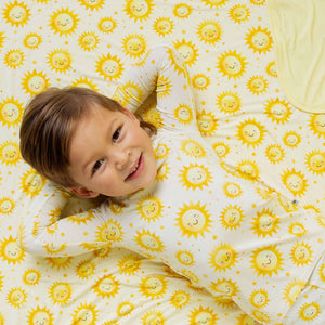 Baby Kids Bamboo Pajamas — Little Sunshine Bum Bum Blanket — Image 1