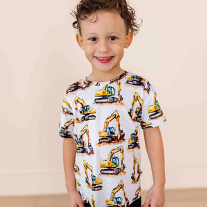 Baby Kids Bamboo Pajamas — Load & Behold T-Shirt — Image 1