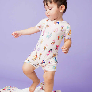 Baby Kids Bamboo Pajamas — Looney Tunes™ Shortie Romper — Image 1