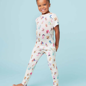 Baby Kids Bamboo Pajamas — Looney Tunes™ Short Sleeve Pajama Set — Image 1