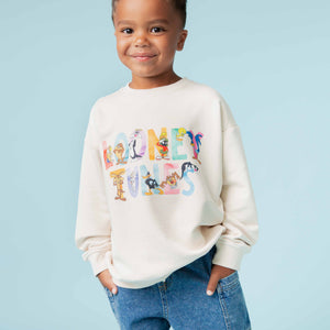 Baby Kids Bamboo Pajamas — Looney Tunes™ Crew Neck Sweatshirt — Image 1