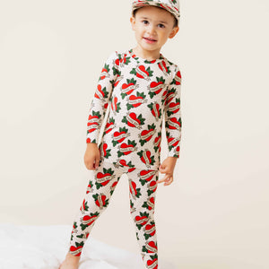Baby Kids Bamboo Pajamas — Mama's Boy Long Sleeve Pajama Set — Image 1