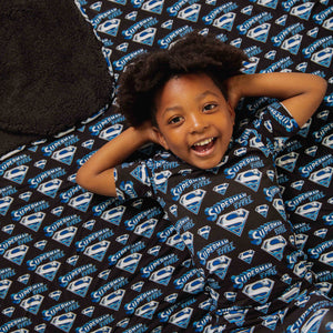 Baby Kids Bamboo Pajamas — SUPERMAN™ Man of Steel Bum Bum Blanket - Plush — Image 1